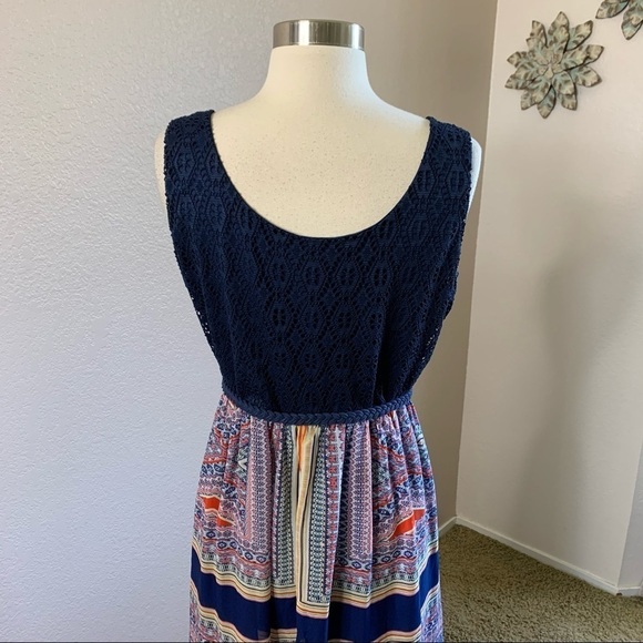 Luxology Maxi Summer Bohemian Patchwork Dress Sz.8 - Picture 10 of 13